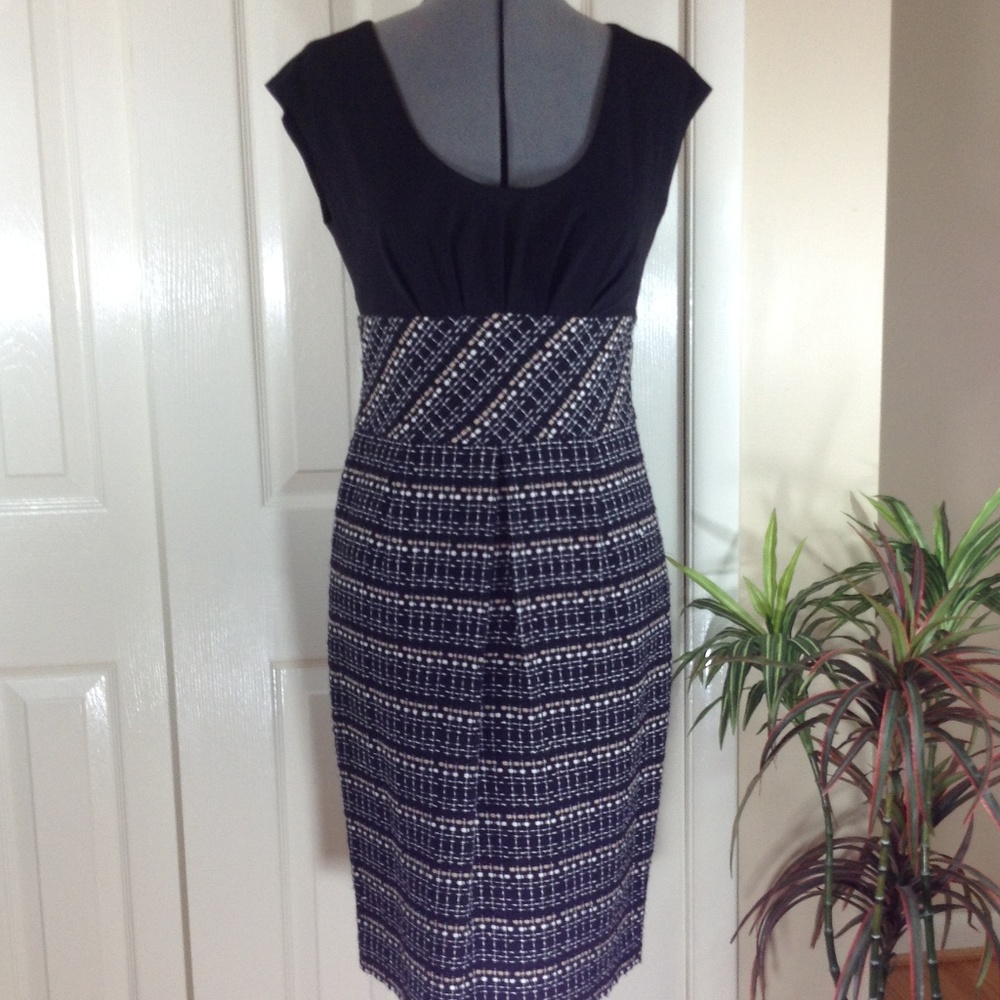 Laundry Empire Waist Tweed Sheath Dress